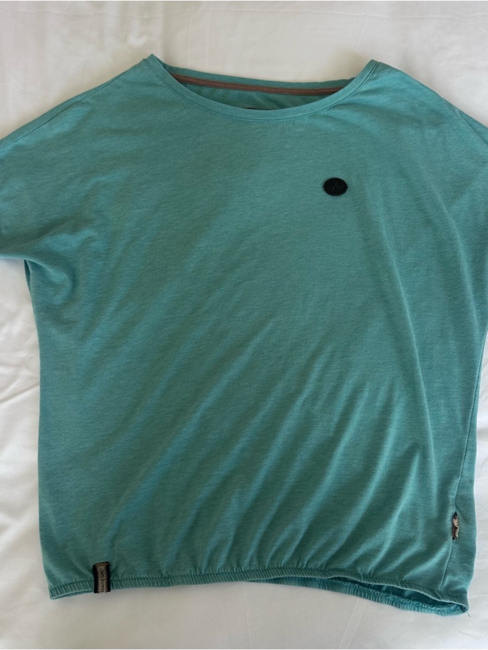 Naketano The Poet's Choice Brave New Bird Teal Green Tee Shirt Women's Medium